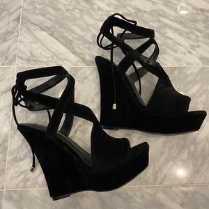 Suede Wedges